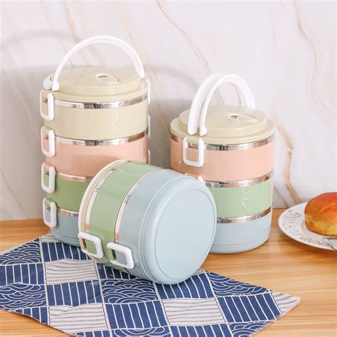 round stainless steel bento box|leakproof stainless steel bento box.